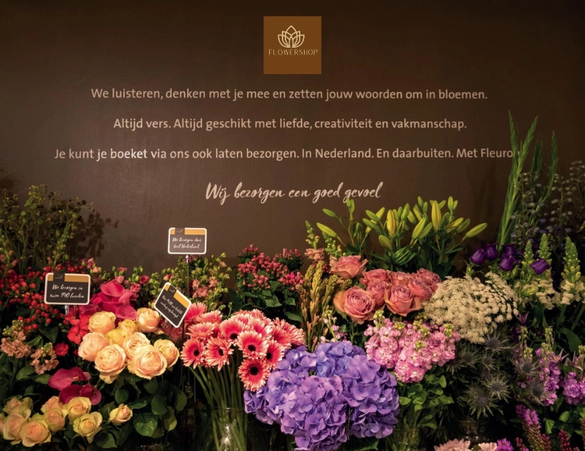 Mission Wall van de Flowershop in Nederland